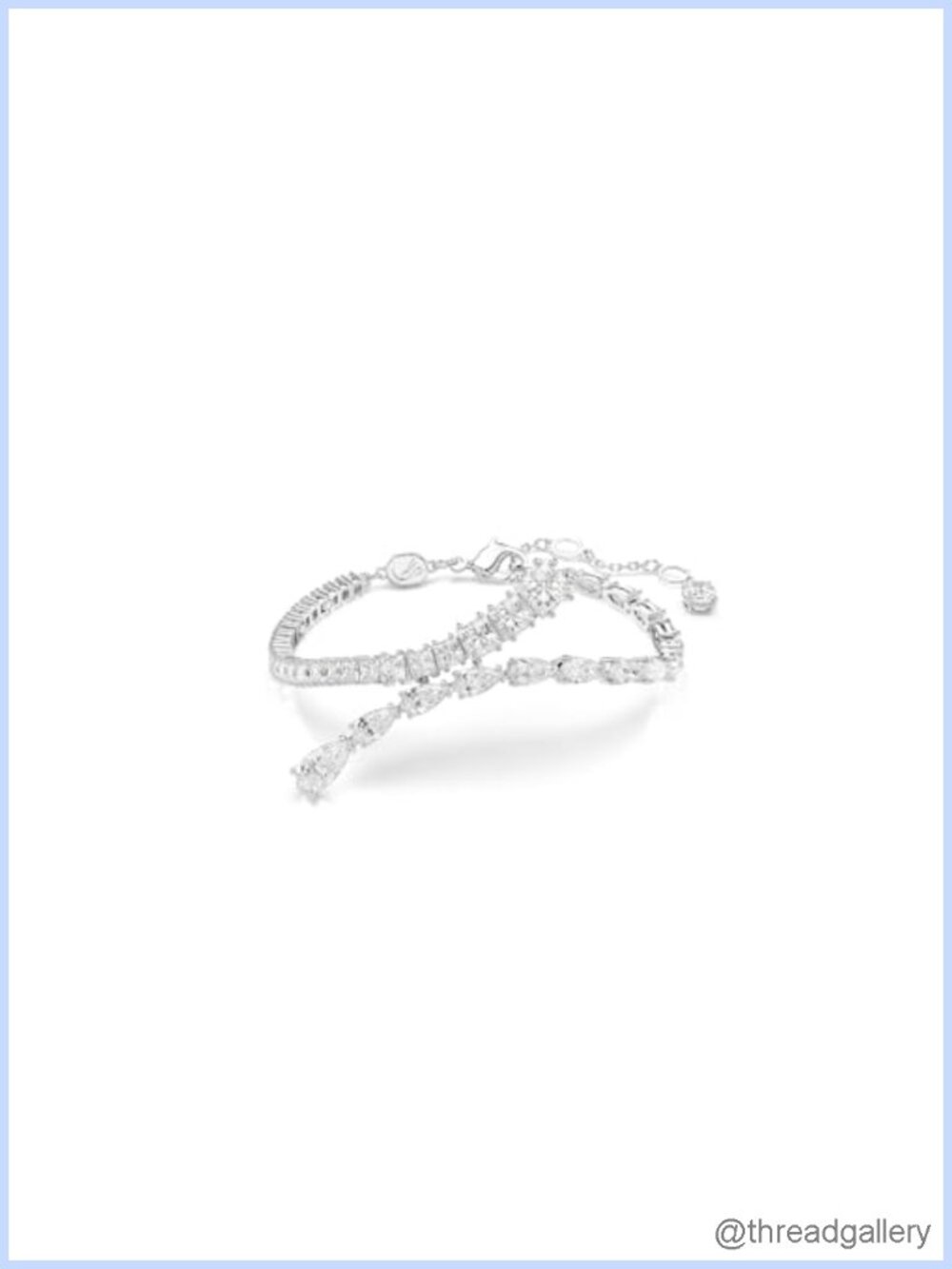 Swarovski Matrix Bracelet Rhodium Plated Clear Crystal Bangle